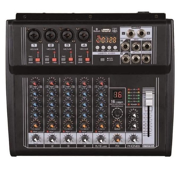 Lentus LNT-06 PA 6-Kanal 2x125-Watt Power Mikser