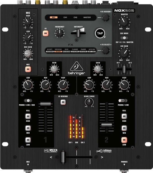 Behringer Pro Mixer NOX202 2 Kanal Dj Mikser