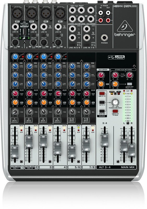 Behringer Xenyx Q1204USB 12 Kanal USB'li Deck Mikser
