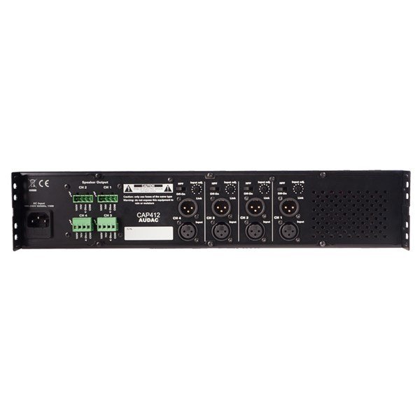 Audac CAP412 4x120W 100V D-Class Güç Amplifikatörü