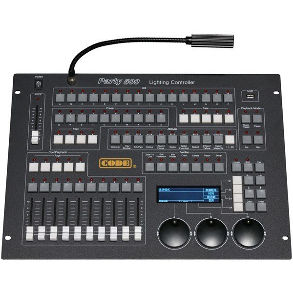 Code Party 500 Dmx 512 Kanal Işık Kontrol Mikseri