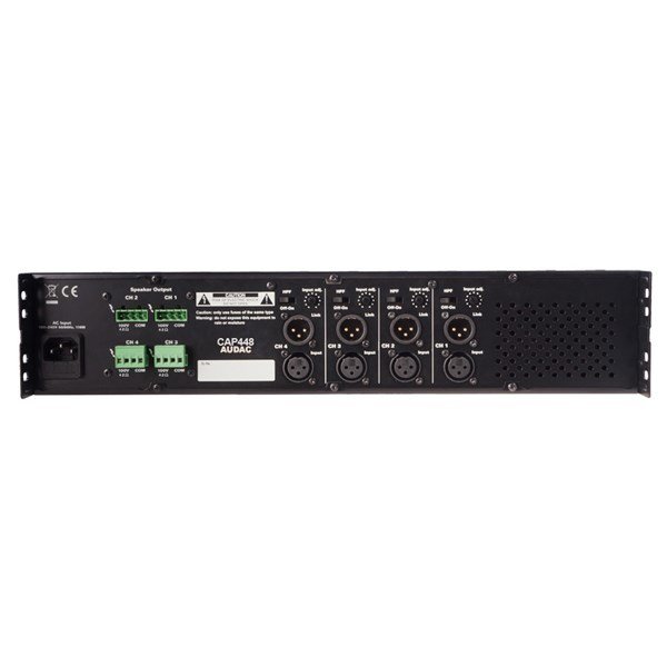 Audac CAP448 4x480W/100 Volt D-Class Güç Amplifikatörü