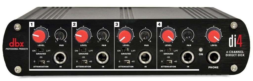 Dbx DI4 4 Kanal Aktif Direct Box ve Hat Mikser
