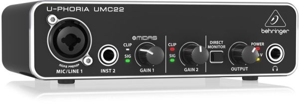 Behringer UMC22 Mikrofon Anfili USB Ses Kartı