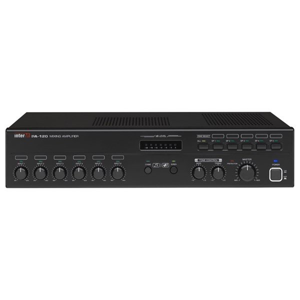Inter m PA-120 5-Bölgeli 120W 100V 6-Girişli Amfili Mikser