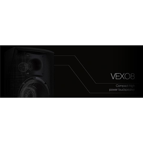 Audac VEXO8/B (Siyah) 2-Yollu 8'' 175W/8 ohm Pasif Kabin Hoparlör