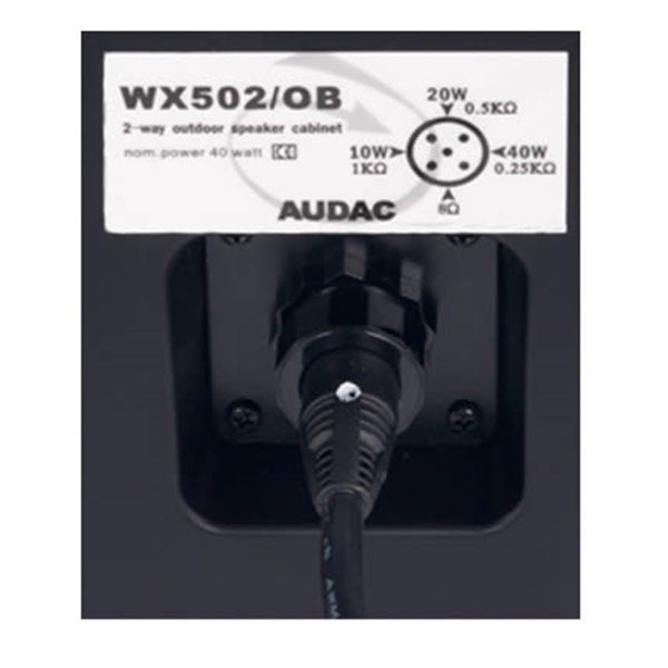 Audac WX502/OB (Siyah) 5'' 50W RMS 8 Ohm/100V Duvar Hoparlörü, IP55