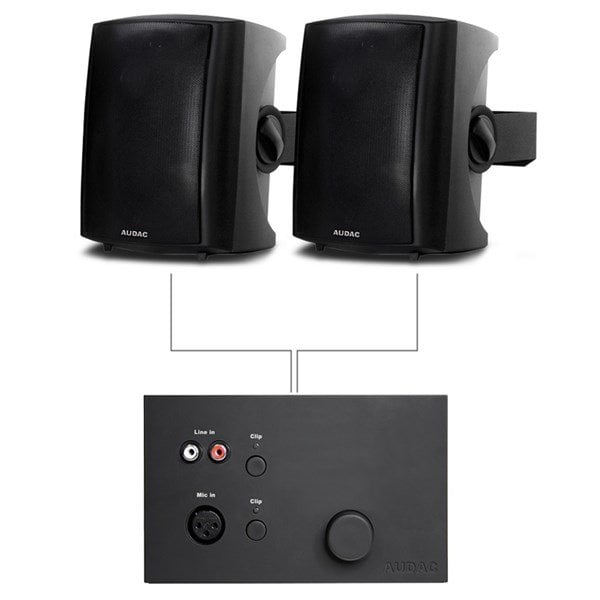 Audac WP523/B (Siyah) LX523 için Duvara Gömme Mikser