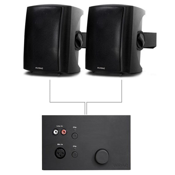 Audac WP523/B (Siyah) LX523 için Duvara Gömme Mikser