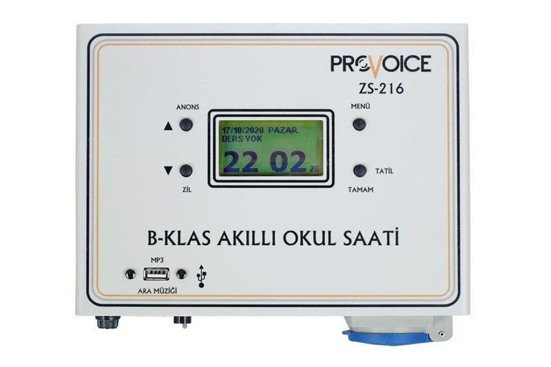 Provoice ZS-216 B Klas Usb Girişli Akıllı Okul Zil Saati