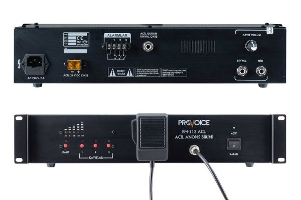Provoice EM-112 ACL Acil Anons Mesaj Ünitesi