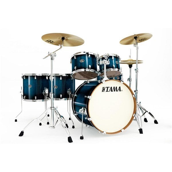 Tama Silverstar Custom Transparent Blue Burst 6 Parça Shell Kıt Akustik Davul Seti