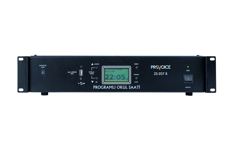 Provoice ZS-207R USB Rack Tipi Programlı Okul Zil Saati