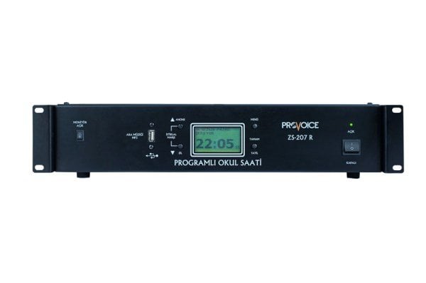Provoice ZS-207R USB Rack Tipi Programlı Okul Zil Saati