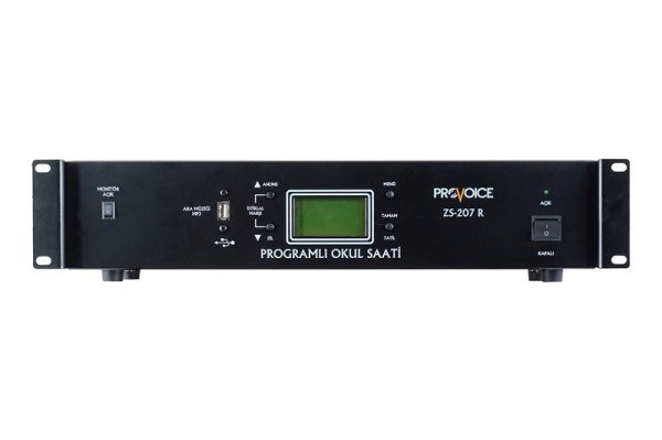 Provoice ZS-207R USB Rack Tipi Programlı Okul Zil Saati