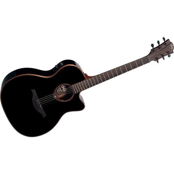 Lag T100Ace Blk Elektro Akustik Gitar