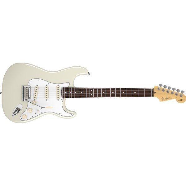 Fender Jeff Beck Olympic White Stratocaster Rosewood Fingerboard Elektro Gitar