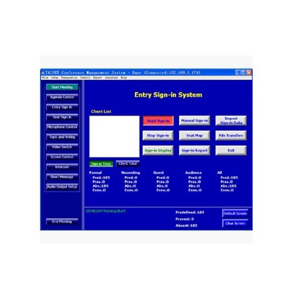 Taiden HCS-4217/50S Conference Sign-in Management Softwre Module