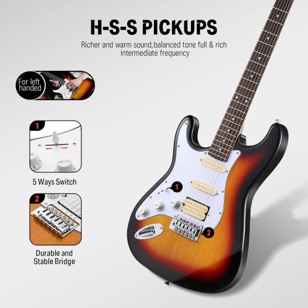 Donner  DST 100 SLSET SOLAK 39 inç Elektro Gitar Seti