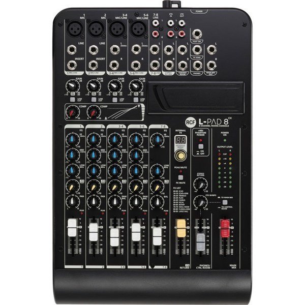 Rcf LivePad 8Cx - 8-Kanal Efektli Kompresorlu Deck Mikser