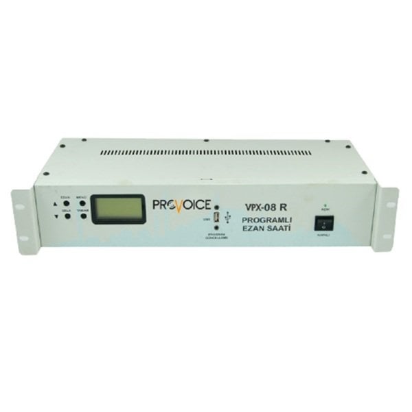 Provoice VPX-08R Programlı Rack Tipi Ezan Saati Ezanmatik