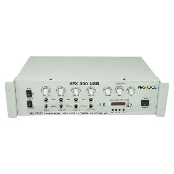 Provoice VPX-300 USB 6 Kanal 300 Watt Anfili Mikser