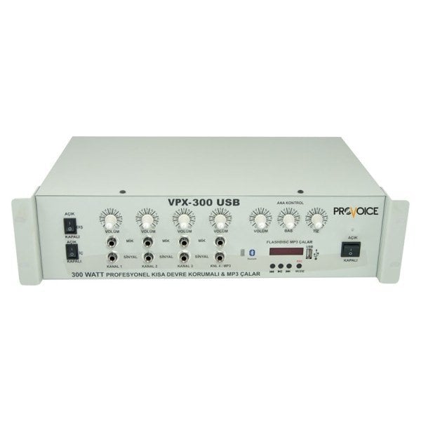 Provoice VPX-300 USB 6 Kanal 300 Watt Anfili Mikser