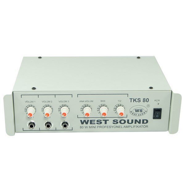 West Sound TKS 80 TR 80 Watt 100V 2 Mikrofon 1 Line Girişli Anfili Mikser