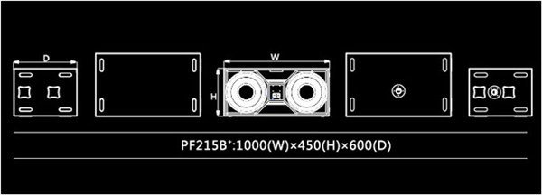AudioCenter PF 215B+ Pasif Subbas Kabin Hoparlör