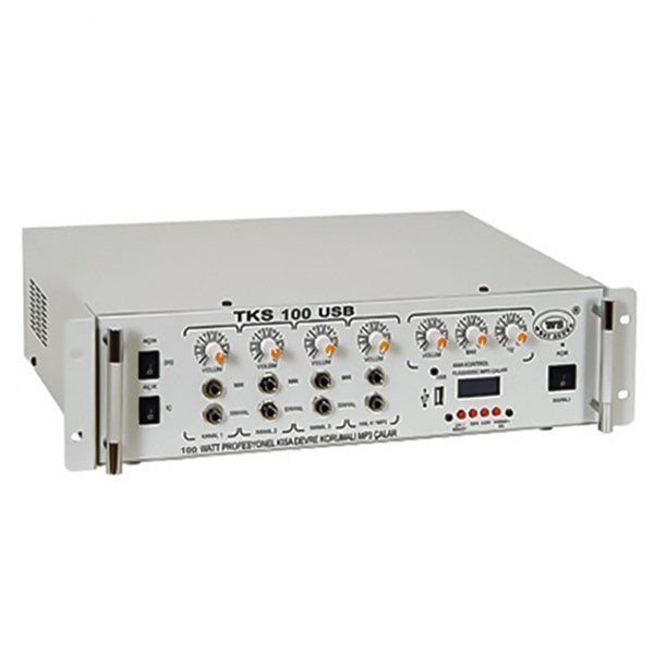 West Sound TKS 100 USB TR 100W 100V 6 Kanal Usb/Mp3 Mikser Anfi