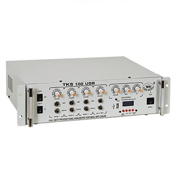 West Sound TKS 100 USB TR 100W 100V 6 Kanal Usb/Mp3 Mikser Anfi