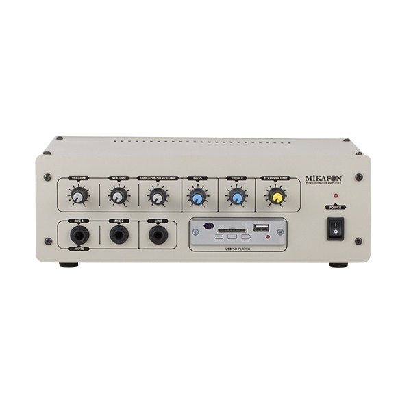 Mikafon B101U - 12V/100W Araç Tipi Ekolu Anfi USB/SD Girişli