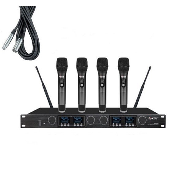 HTDZ HT-640 H 4lü Kablosuz El Tipi Mikrofon Sistemi