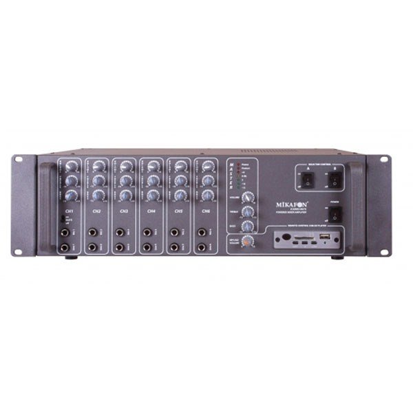 Mikafon B7630 - 300W 4- 8Ω SD/USB çalar 6 mono 6 stereo Mikser Anfi