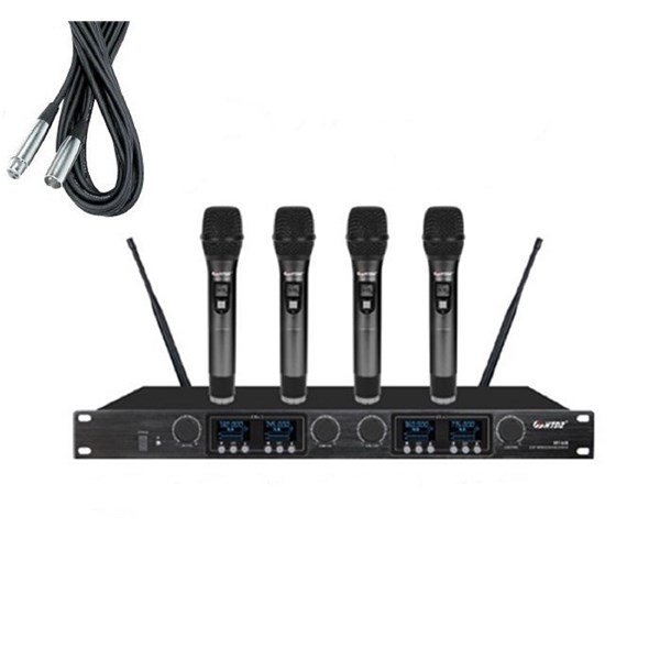 HTDZ HT-640 H 4lü Kablosuz El Tipi Mikrofon Sistemi