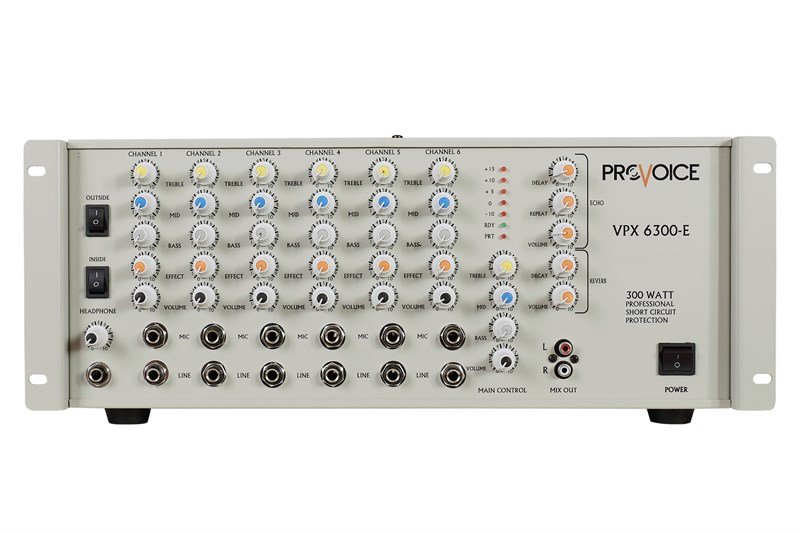 Provoice VPX-6300-E Efektli 6 Kanal 300 Watt Anfi Mikser