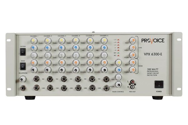 Provoice VPX-6300-E Efektli 6 Kanal 300 Watt Anfi Mikser
