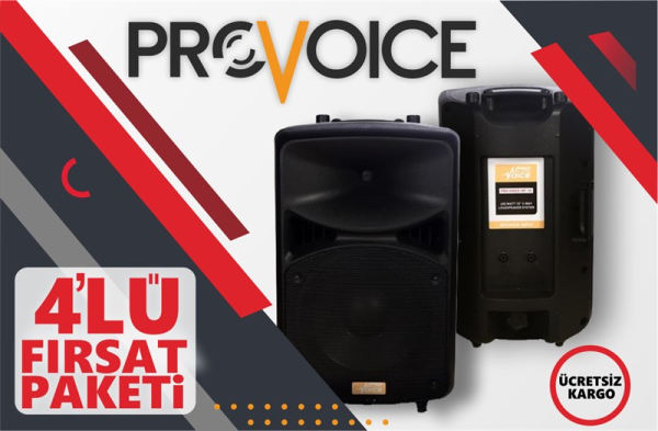 Provoice HP-15TS Profesyonel Pasif Kabin Hoparlör 4'lü Paket (Toptan Satış)