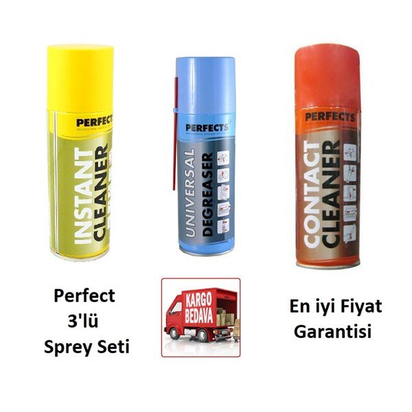 Perfect Kontak Sprey Seti (instant + Degreaser + Contact Cleaner)