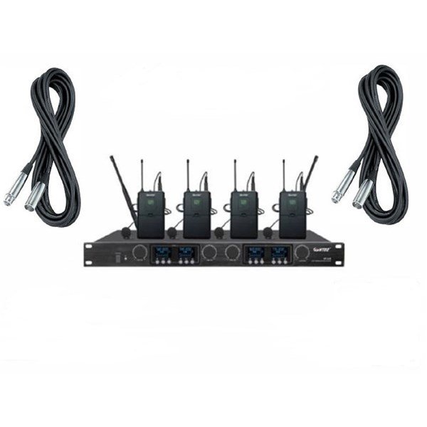 HTDZ HT-640 L 4lü Kablosuz Yaka Tipi Mikrofon Sistemi