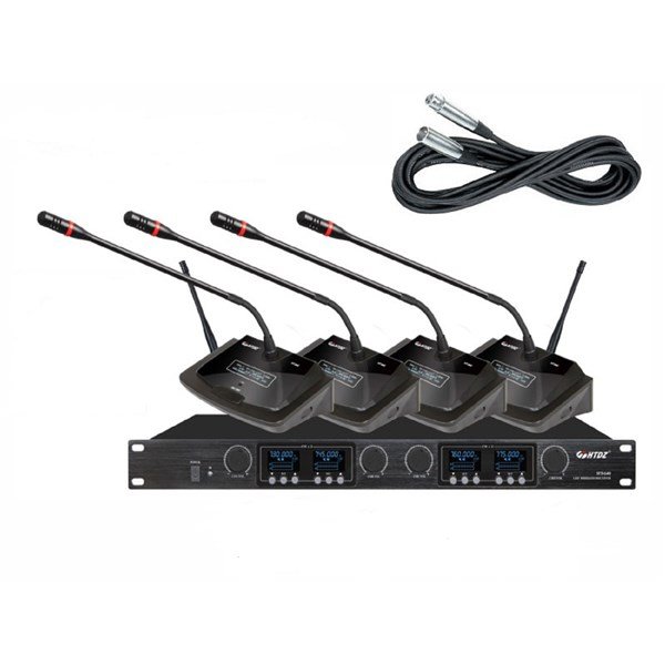 HTDZ HT-640 T 4lü Kablosuz Kürsü Tipi Mikrofon Sistemi