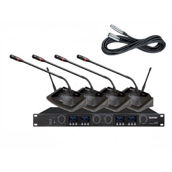 HTDZ HT-640 T 4lü Kablosuz Kürsü Tipi Mikrofon Sistemi