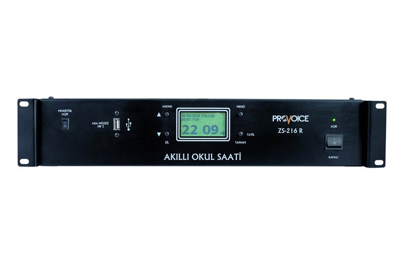 Provoice ZS-216 R B-Klas Usb'li Rack Tipi Programlı Okul Zil Saati