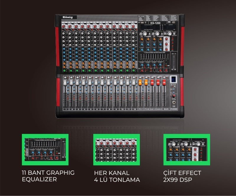 König KS-1200 12 Kanal Deck Mikser