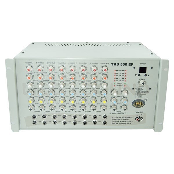 West Sound TKS 500 EF 2x250W 8 Kanal Efektli Mikser Amfi