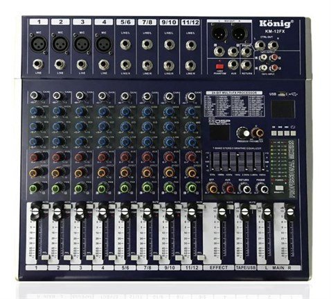 König KM-12FX 12 Kanal Deck Mikser