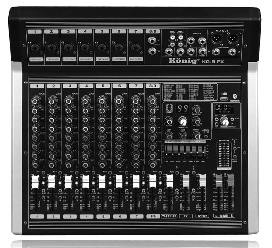 König KG-8 FX DIAMOND 9 Kanal Deck Mikser