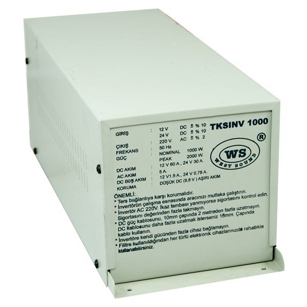West Sound TKSINV 1000 DC 12 V 24 V 1000 Watt Invertör