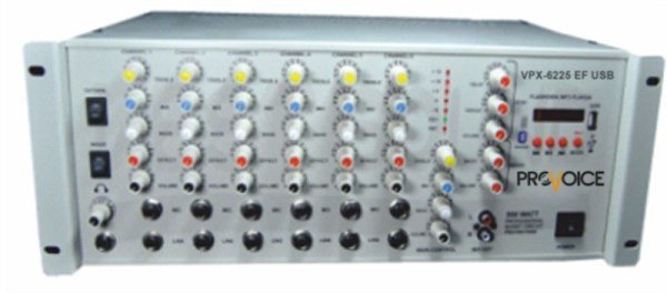 Provoice VPX-6225 EF USB 2 x 250W 6 Kanal Anfili Mikser