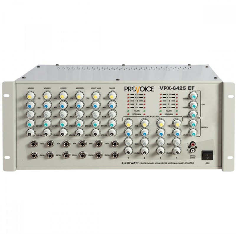 Provoice VPX-6425 EF 6 Kanal Efektli Anfili Mikser